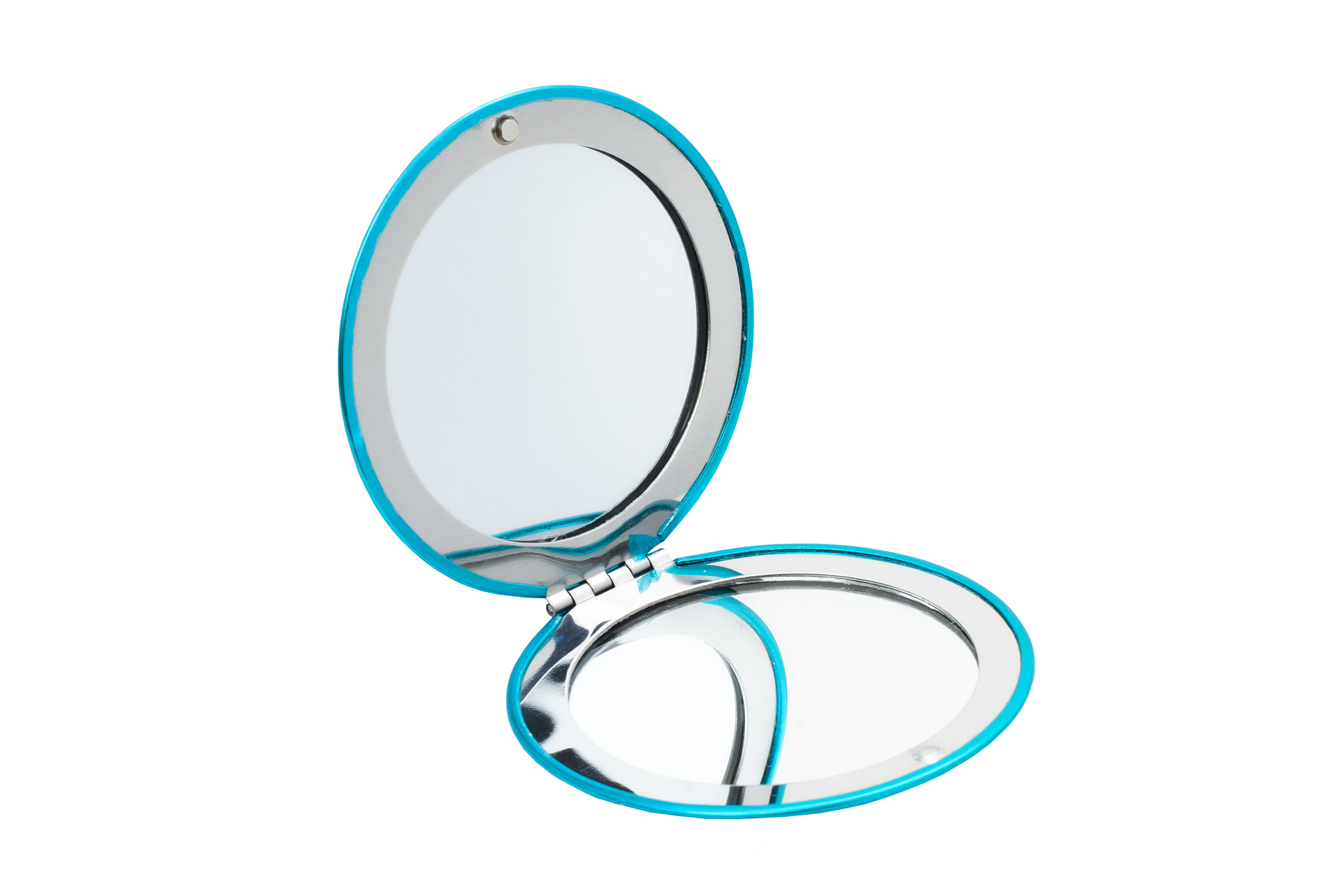 Зеркало круглое, синее, металл, диаметр 70 мм, KAIZER