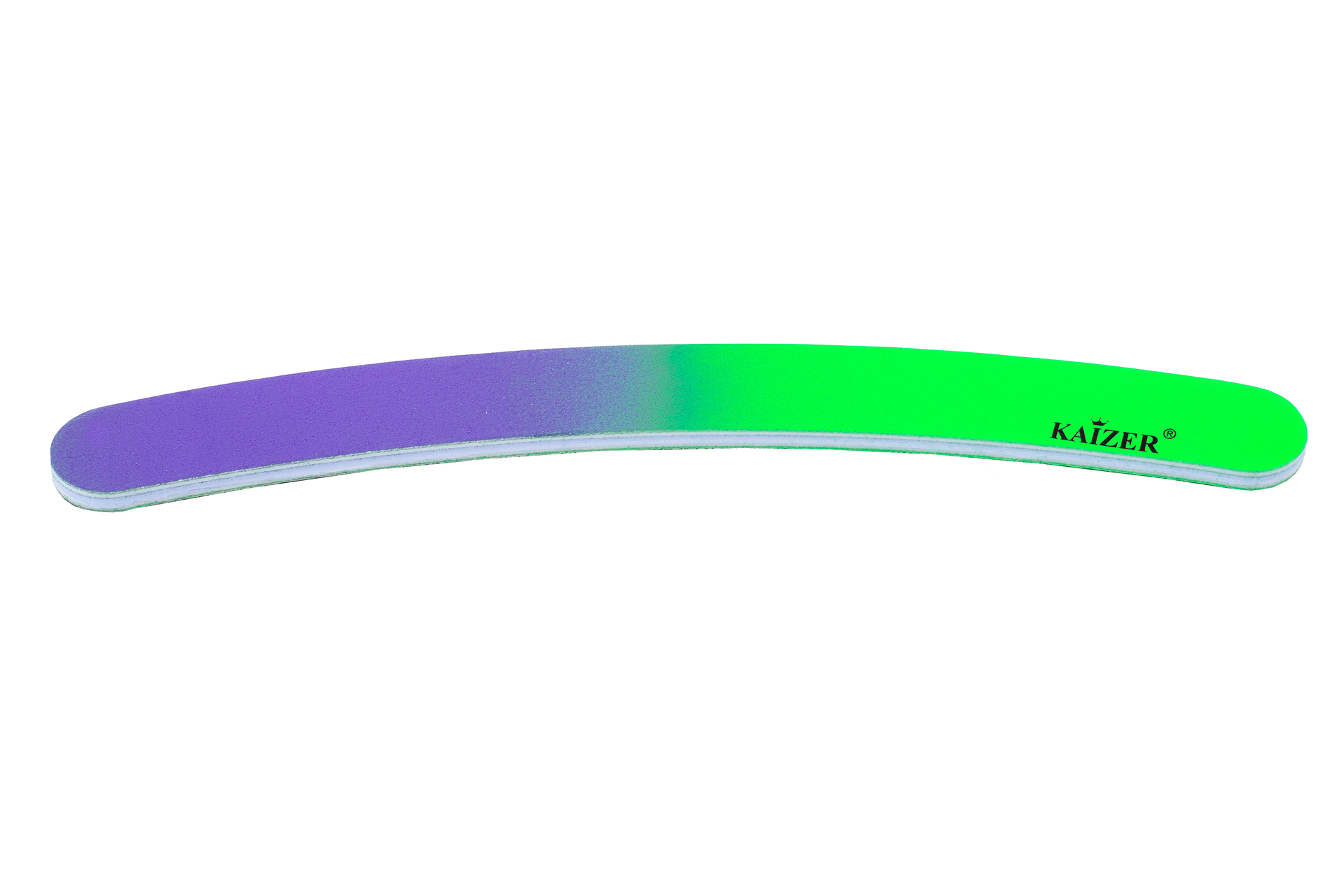 Пилка шлифов, на дерев основе, бумеранг, зелёная фиолетовая, KAIZER